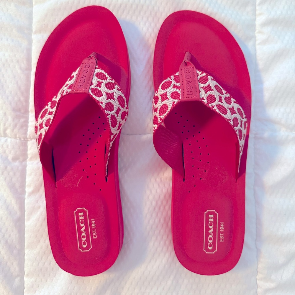 Coach flip flops